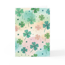 Irish Shamrock pattern note card 
