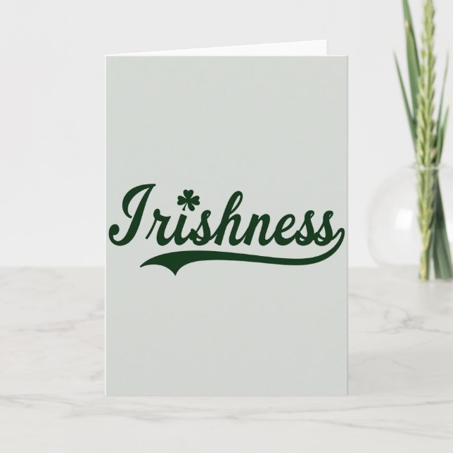 Carte Irishness Shamrock Green Pattern Card (Devant)