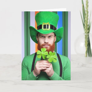 Carte Irlandais Avec Des Cloches Heureuses