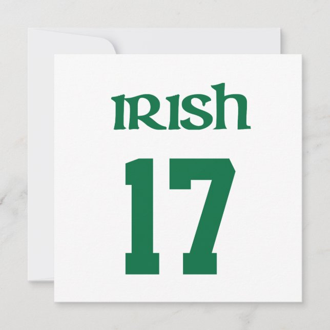 Carte Irlandais Saint Patrick's day Sport (Devant)