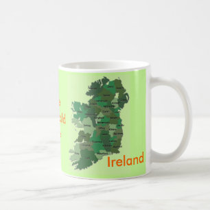 Carte irlandaise des comtés de tasse de l'Irlande