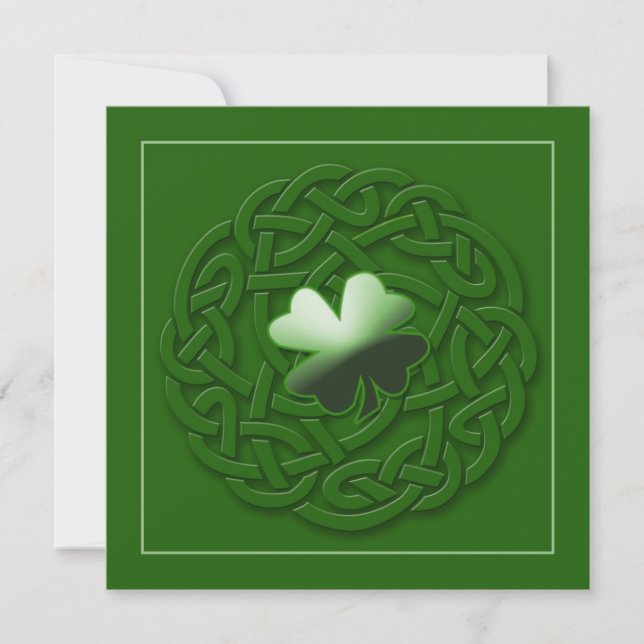 Carte irlandaise/Invitation - Personnaliser l'info (Devant)