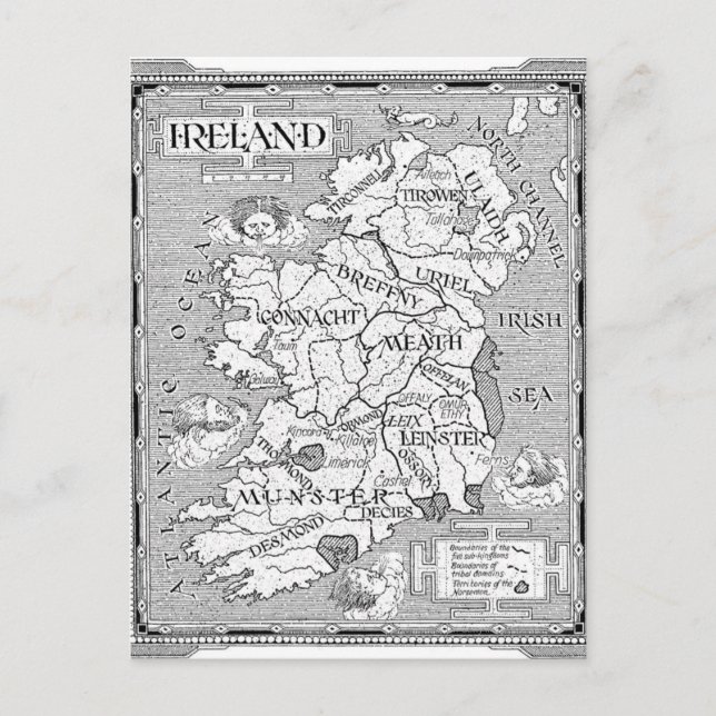 Carte irlandaise vintage (Devant)