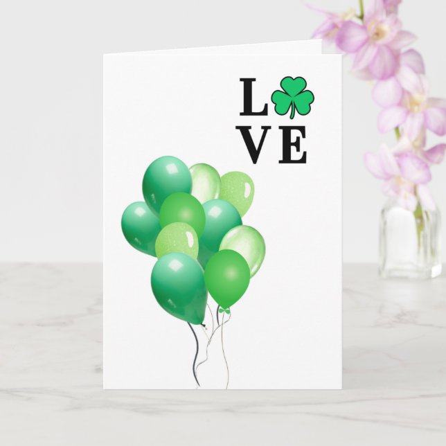Carte Irlande Love Green Balloon Amusement Irlande (Orchidée)