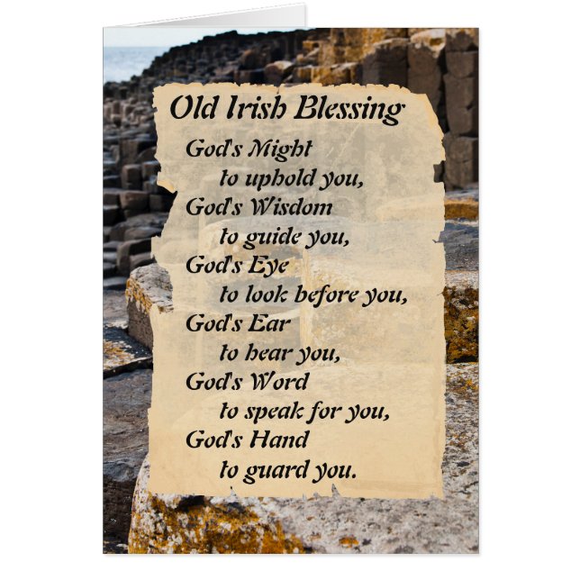 Carte Irlande Old Irish Blessing Giants Causeway (Devant)