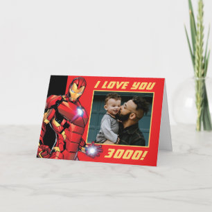 Carte Iron Man "I love you 3000" Photo personnalisée