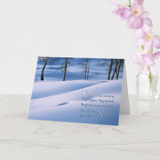 Carte Isaïe 1:18 Inspirationnel (Orchidée)