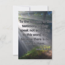 Isaïe 8:20 KJV Bible Écriture Pic Salutation