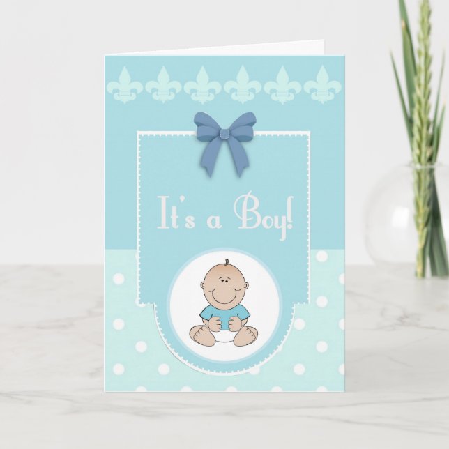 Carte It'a Boy Congratulations New Baby Card (Devant)