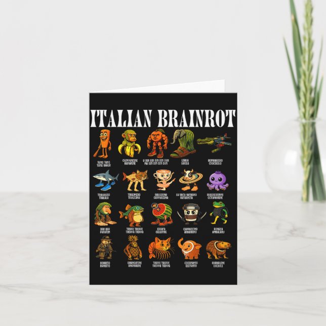 Carte Italian Brain Rot Italian Brainrot Funny Memes  (Devant)