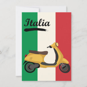 Carte Italie Drapeau Italien Vintage Vespa Scooter Voyag
