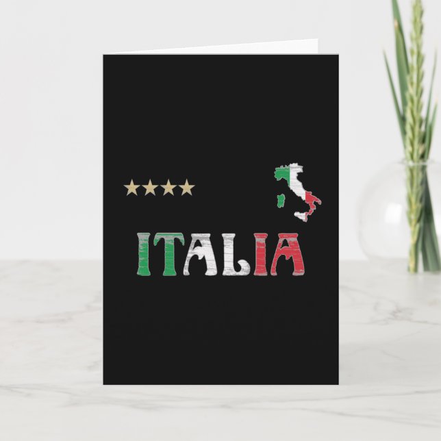 Carte Italie Football Fan Shirt Drapeau (Devant)