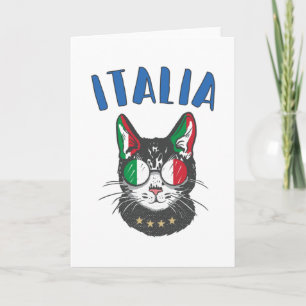 Carte Italie Soccer Chat Mascotte drapeau italien