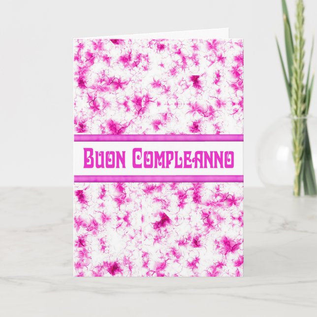 Carte Italien Joyeux Anniversaire-Buon Compleanno -Cherr (Devant)