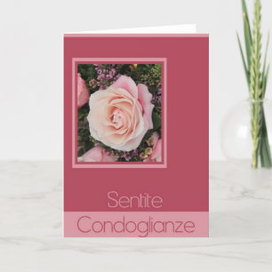Carte Italien roses de Sympathie - sentite condoglianze
