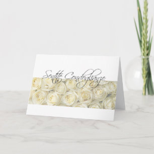Carte Italien roses de Sympathie - sentite condoglianze