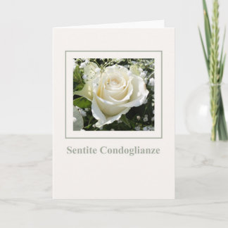 Carte Italien roses de Sympathie - sentite condoglianze
