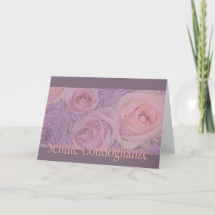 Carte Italien roses de Sympathie - sentite condoglianze