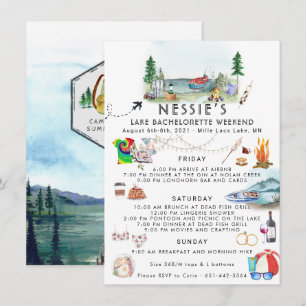 Carte Itinéraire de week-end de jeune fille   Camp d'été