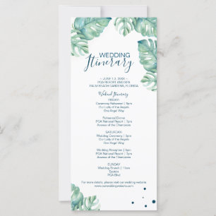 Carte Itinéraire du Mariage tropical
