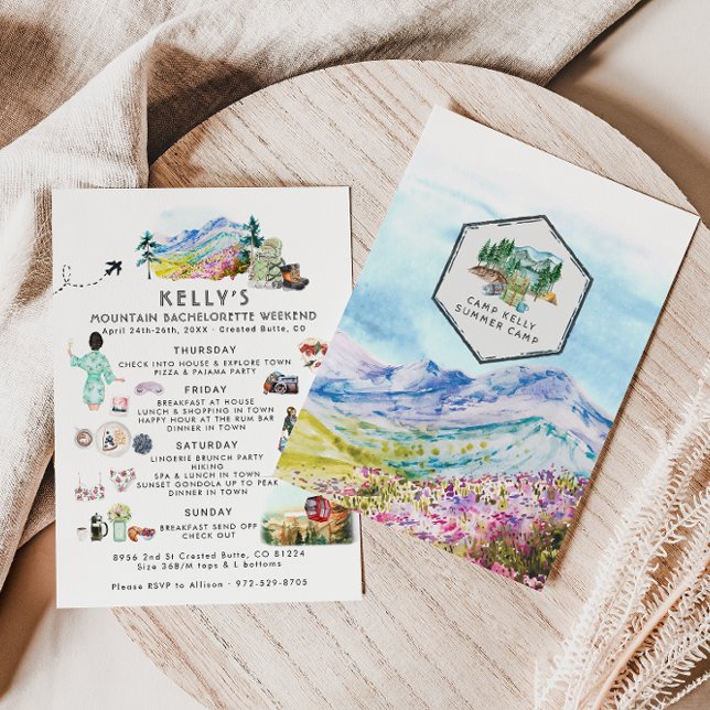 Carte Itinéraire du week-end de bachelorette | Camp d'ét (Créateur téléchargé)