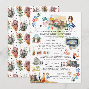 Carte Itinéraire du week-end de bachelorette Scottsdal