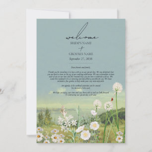 Carte Itinéraire Mariage du paysage de montagne fleur sa