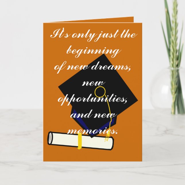 Carte It's Only Just the Start Graduation Card (Devant)