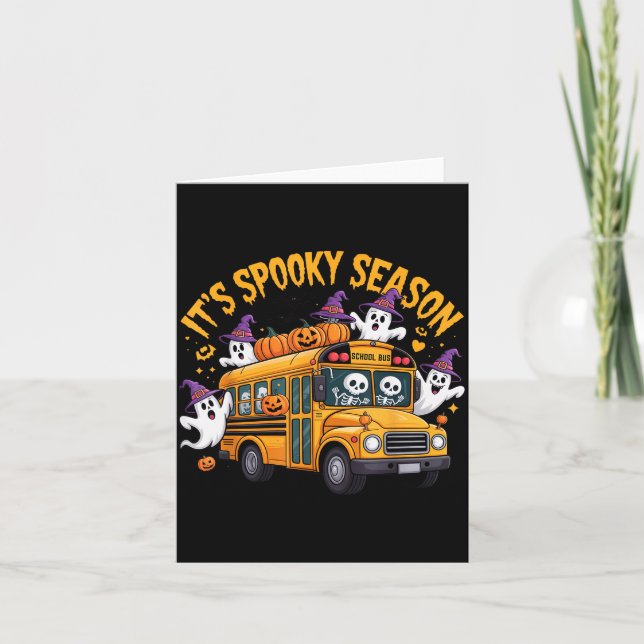 Carte It's Soky Season Funny Teacher Halloween School Bu (Devant)