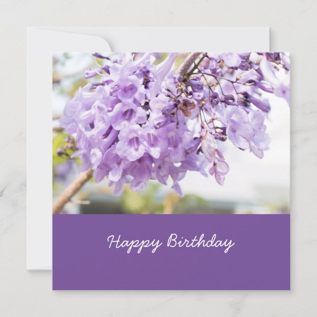 Carte Jacaranda fleur violette sur Jacaranda arbre anniv (Devant)