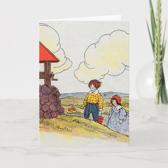 Carte Jack et Jill montèrent la colline Nursery Rhyme (Devant)