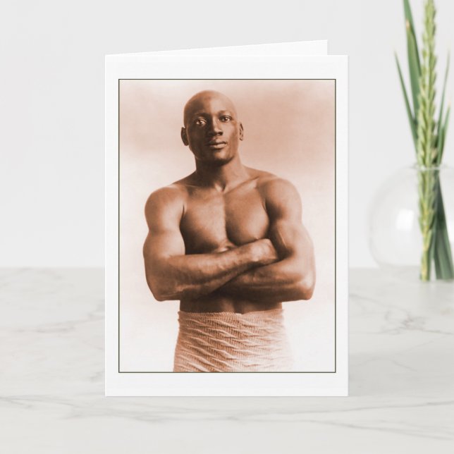 Carte Jack Johnson American Boxer photo Vintage (Devant)