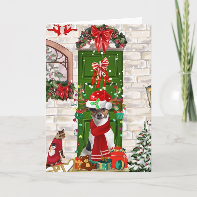 Carte Jack Russell Chien Noël (Devant)