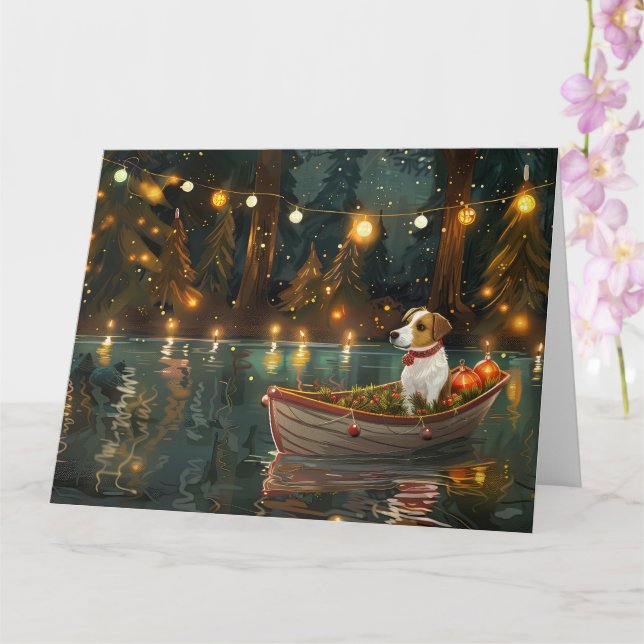 Carte Jack Russell Christmas Festive Voyage (Orchidée)