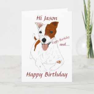 Carte Jack Russell Terrier ajouter nom front