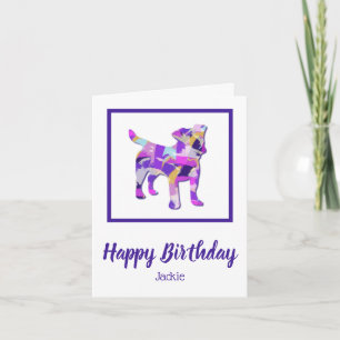 Carte Jack Russell Terrier Chien Silhouette PPY&B Annive