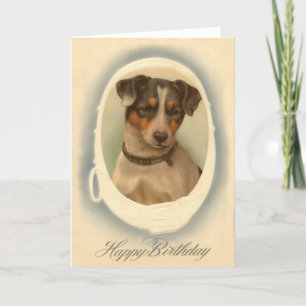 Carte Jack Russell Terrier Collet Anniversaire