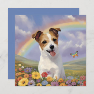 Carte Jack Russell Terrier Rainbow Nom du chien personna