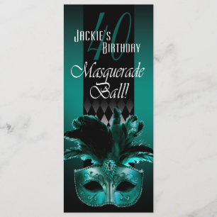 Carte Jackie UK Turquoise Black Masquerade 40e anniversa