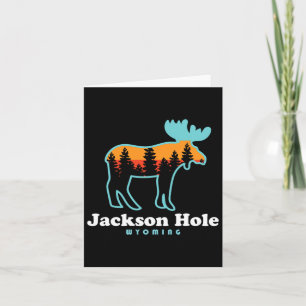 Carte Jackson Hole Wyoming Moose Mountains Grand Tetons