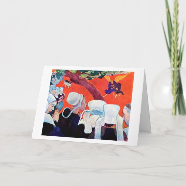 Carte Jacob Wrestling avec l'ange, Gauguin (Devant)