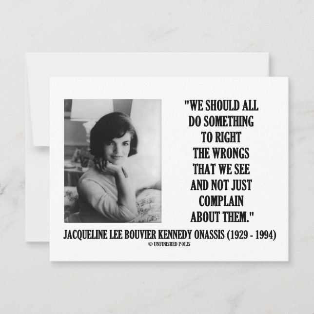 Carte Jacqueline Kennedy Droite Les Mauvais Citations Pl (Devant)