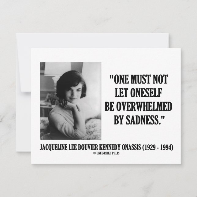 Carte Jacqueline Kennedy Ne Doit Pas Être Écrasée Par La (Devant)