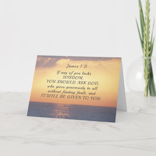 Carte Jacques 1:5 Si l'un d'entre vous n'a pas la sagess (Devant)