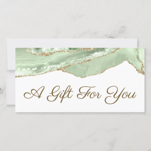 Carte Jade Green agate certificat cadeau