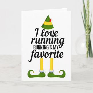 Carte J'adore Courir, Courir Est Mon Noël Drôle Préféré