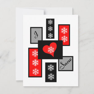 Carte J'adore la neige