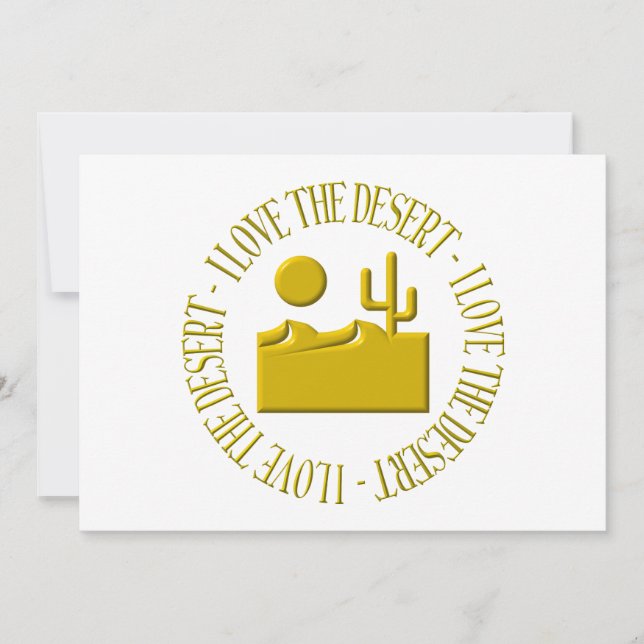 Carte J'adore le désert (Devant)