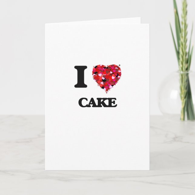 Carte J'adore le gâteau (Devant)