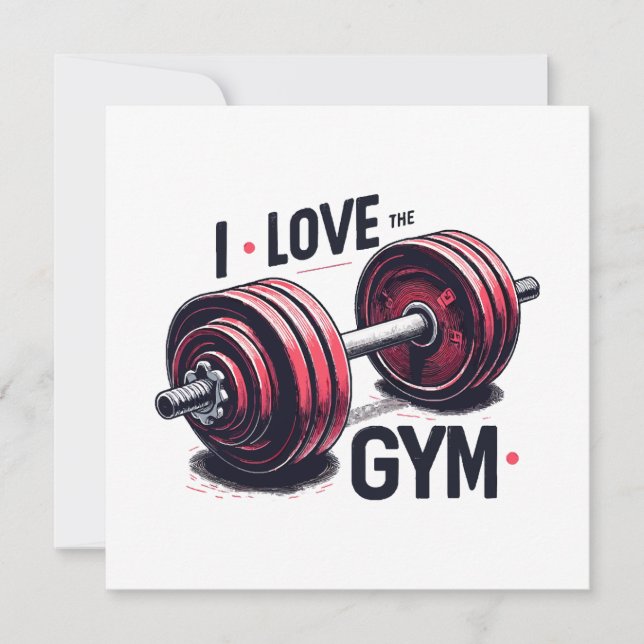 Carte J'adore le gymnase (Devant)